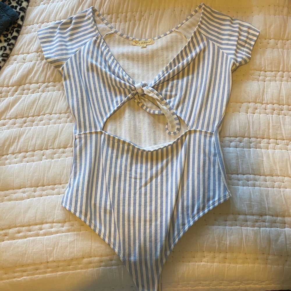 pacsun striped bodysuit